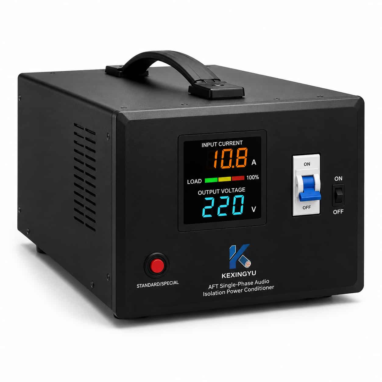 AFT audio isolation power conditioner front panel view