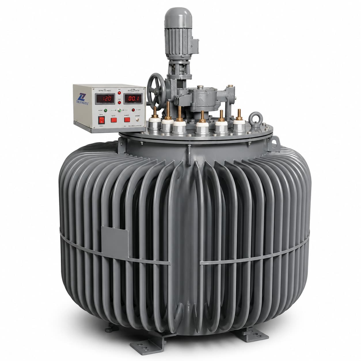 TNSJA oil-immersed induction voltage regulator with control box and motor
