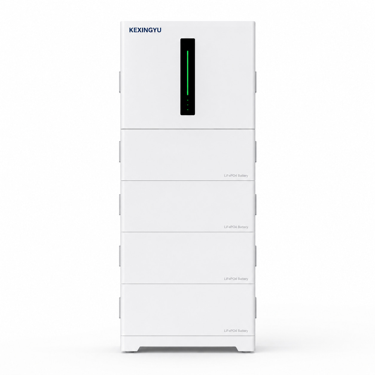 KEXINGYU all-in-one hybrid inverter with stacked battery front view