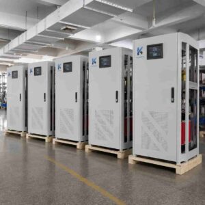 Row of WBT integrated units on pallets ready for shipment