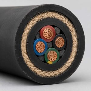 Cross-section of reeling cable showing EPR insulated tinned copper cores