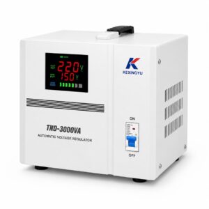 TND voltage regulator three-quarter angle view showing enclosure and vents