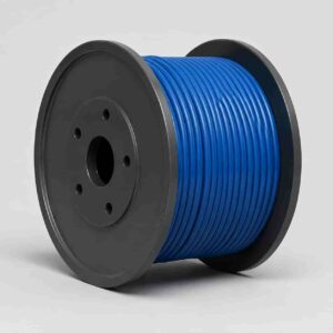 Coiled reel of blue CEFR 90 cold-resistant instrument cable
