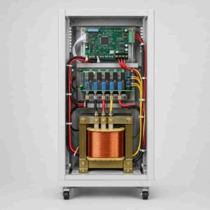 Internal view of ZBW regulator showing control board and isolation transformer