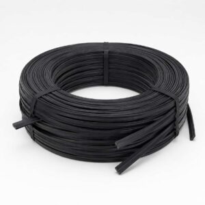Multiple black JKYJB weather-resistant flat cables bundled together