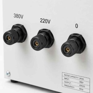 JMB transformer quick-connect terminal panel showing voltage labels