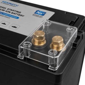 Close-up of KEXINGYU vessel starting battery corrosion-resistant terminals