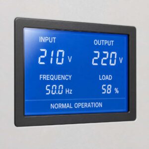 Close-up of JJW regulator LED display and control panel
