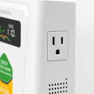 JYK voltage converter output socket close-up
