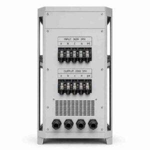 WBT unit rear panel with 380V input and 220V output terminal connections