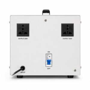TND voltage regulator rear view with terminal block and circuit breaker