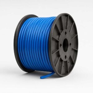 Blue Tauchflex-R submersible pump cable wound on cable reel