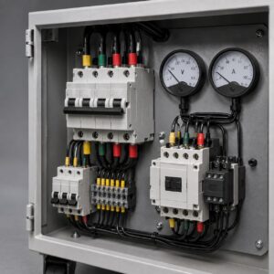 QSG transformer control cabinet with breakers and meters