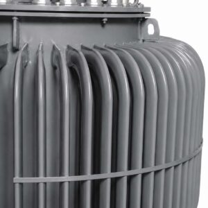 Close-up of TNSJA oil tank corrugated cooling fins