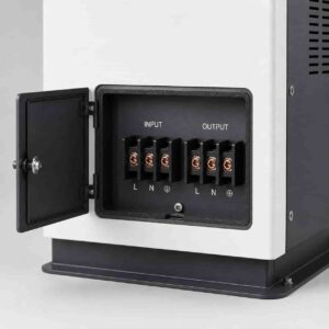 HIS voltage stabilizer side panel with terminal connections