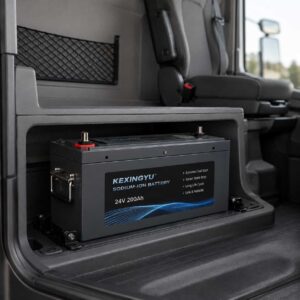 KEXINGYU sodium-ion parking battery mounted in heavy-duty truck cab