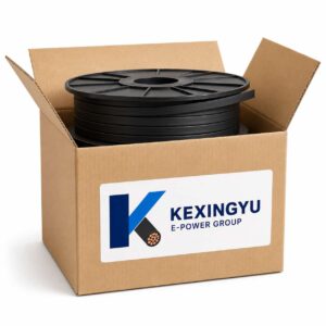 JKYJB weather-resistant flat cable coil in KEXINGYU branded packaging