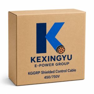 KGGRP silicone rubber shielded control cable packaging box with KEXINGYU KXY brand logo