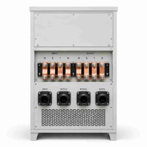 SBW-N stabilizer rear panel with heavy-duty three-phase terminal connections