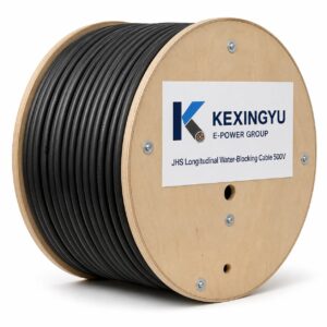 JHS longitudinal water-blocking cable reel packaging with KEXINGYU brand logo