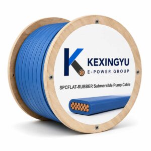 SPCFLAT-RUBBER submersible pump cable reel packaging with KEXINGYU brand logo