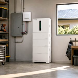KEXINGYU all-in-one hybrid inverter installed in home with solar panels