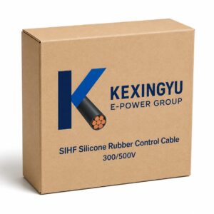 SIHF silicone rubber control cable packaging box with KEXINGYU KXY brand logo