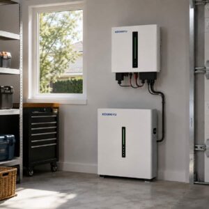 KEXINGYU standalone hybrid inverter wall-mounted next to external battery bank