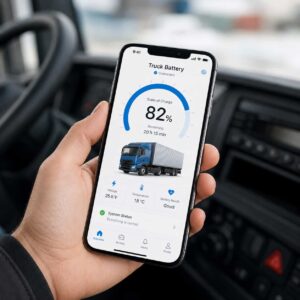 Smartphone app displaying KEXINGYU parking battery status and controls