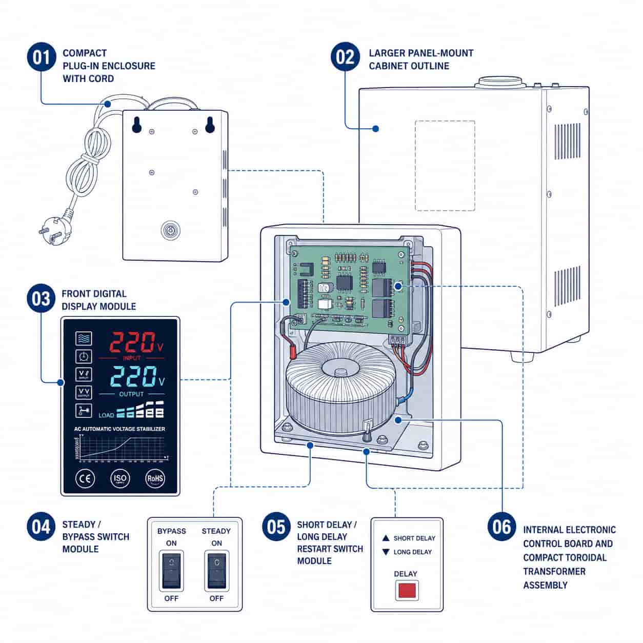 DMB electronic voltage stabilizer internal construction diagram