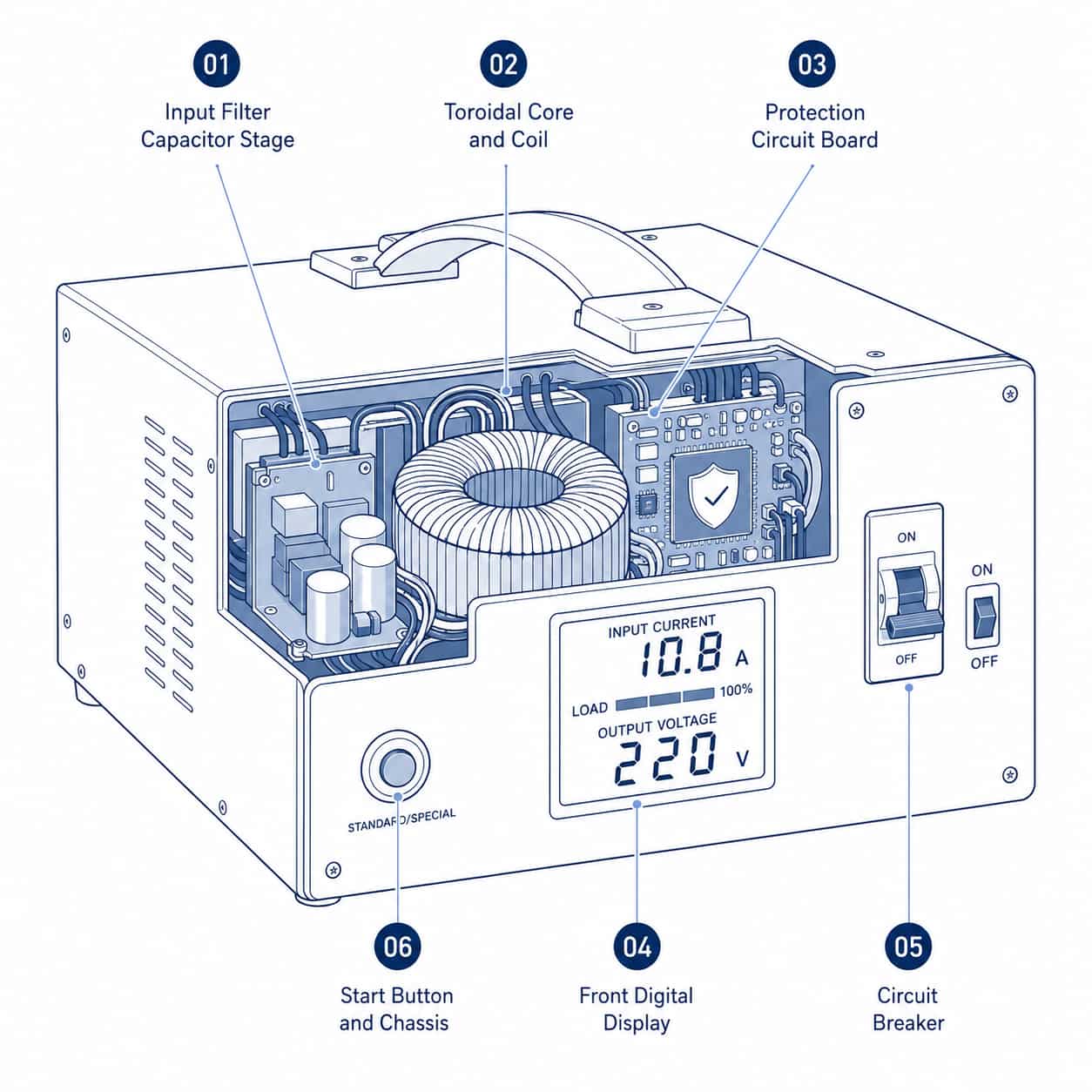 AFT audio isolation power conditioner internal construction diagram