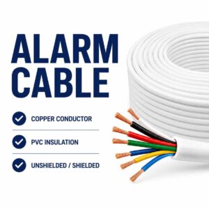 White alarm cable full coil overview
