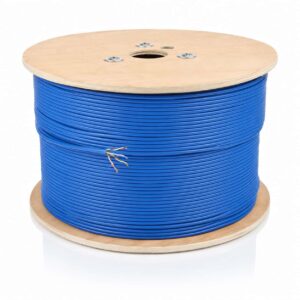 Blue multi-pair Cat 5 cable reel overview
