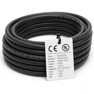 EWKF silicone rubber cable coil with CE and UL certification labels