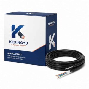 KEXINGYU aerial cable with branded packaging reel for outdoor network cable supply