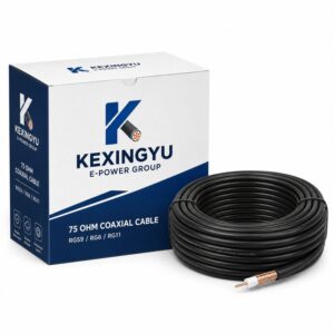 KEXINGYU branded packaging box audio cable KXY logo