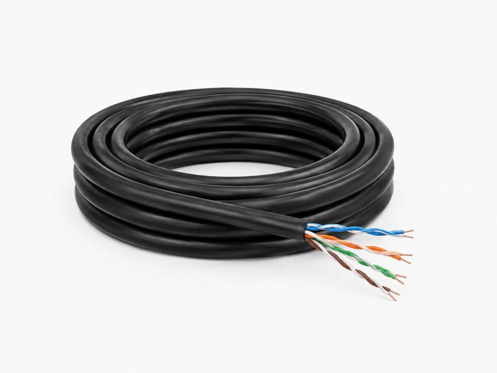 Cat 6 UTP Ethernet cable with four unshielded twisted pairs for enterprise LAN and structured cabling