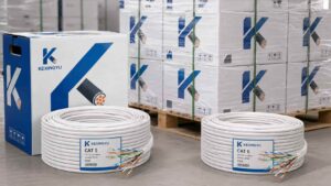 Cat 5 Multi-Pair LAN Cable Packaging with KEXINGYU Branding