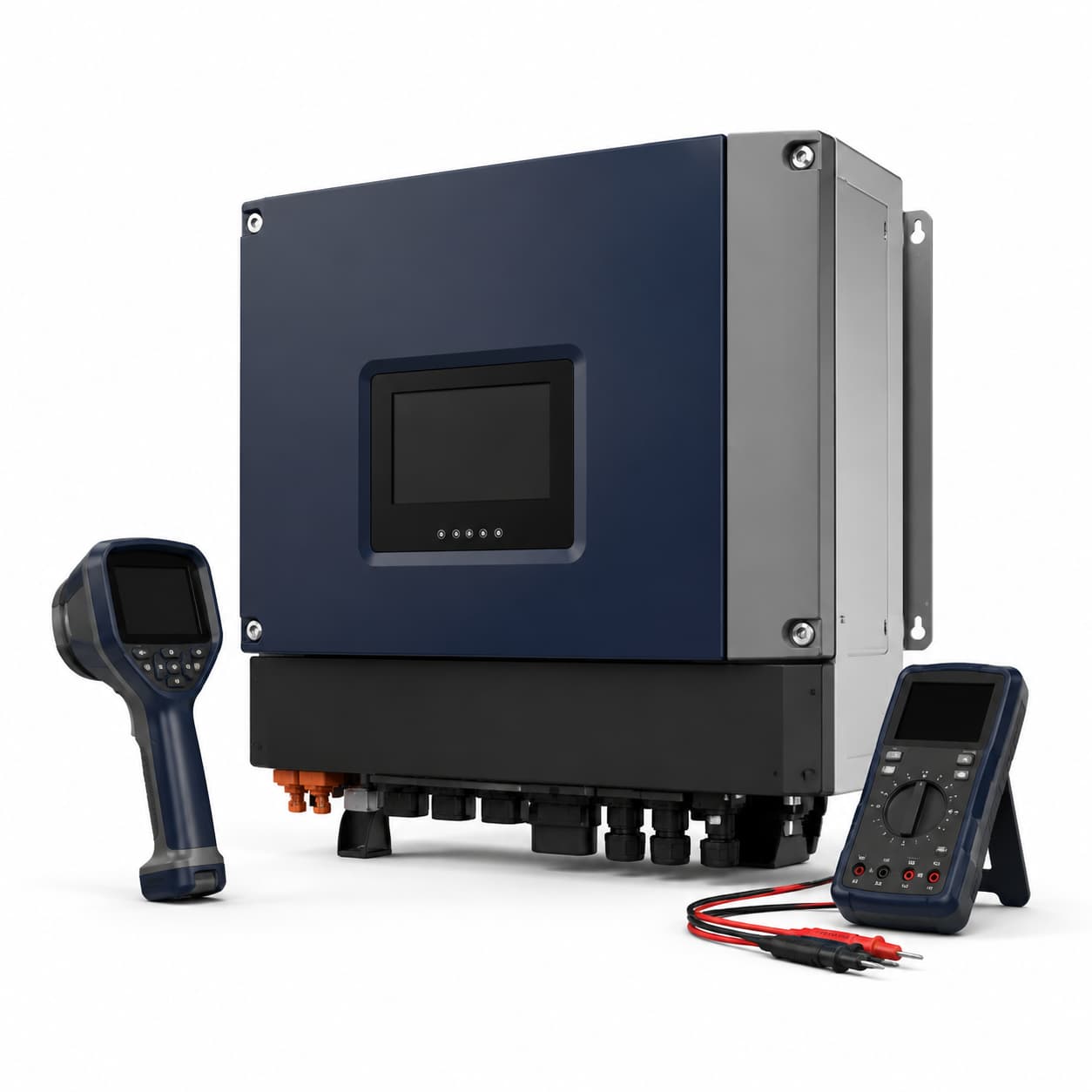 Modern solar inverter prepared for preventive maintenance and diagnostic monitoring