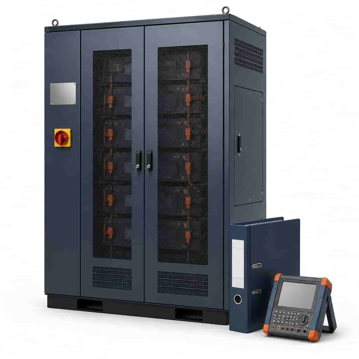 Modern battery energy storage system representing safety certification standards