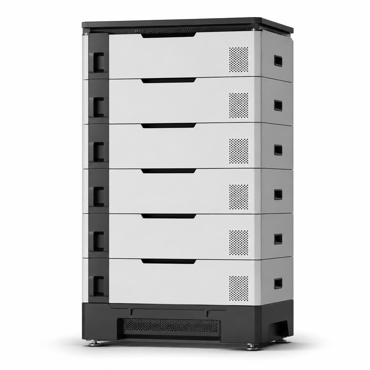 Modern stacked lithium battery energy storage cabinet product photo