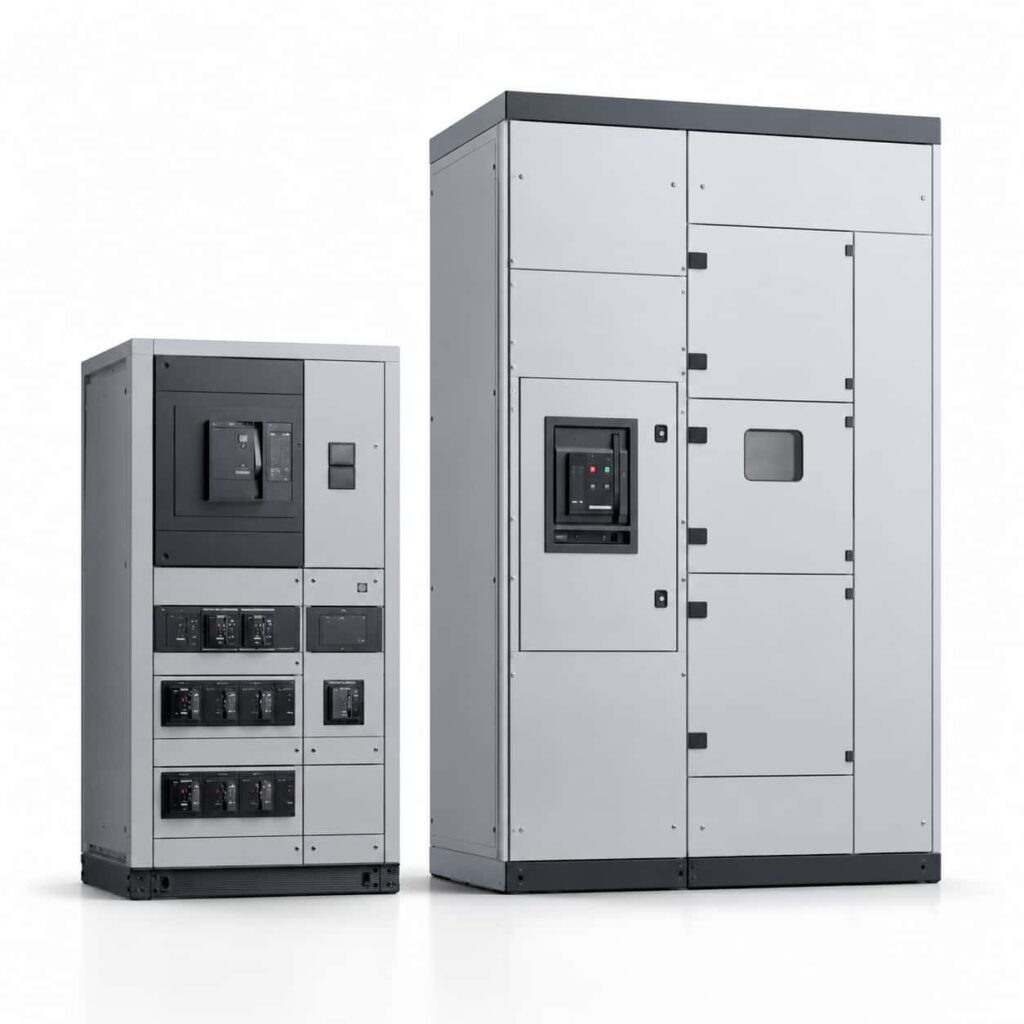 Modern low voltage and medium voltage switchgear cabinets product photo