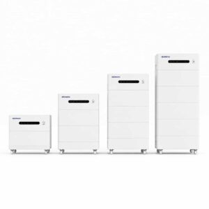 KEXINGYU stacked battery system shown in four parallel-unit height configurations