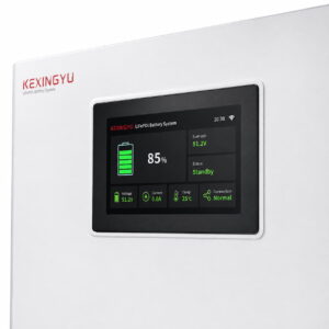 KEXINGYU vertical battery system LCD touchscreen close-up