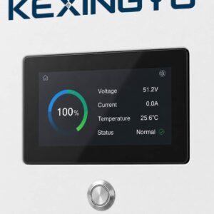KEXINGYU wall-mounted battery system LCD touchscreen close-up
