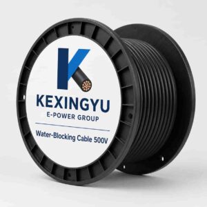 Water-blocking cable reel packaging with KEXINGYU brand logo