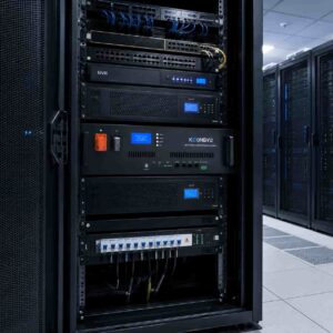 KEXINGYU rack-mounted battery system installed in a server rack cabinet