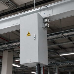 KEXINGYU busbar tap-off box installed inline with an overhead busway trunking system