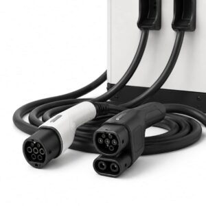 EVDC Fast Charger dual connector close-up