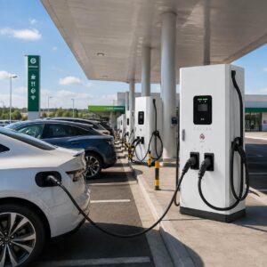 EVDC Fast Charger installed at highway ultra-fast charging station